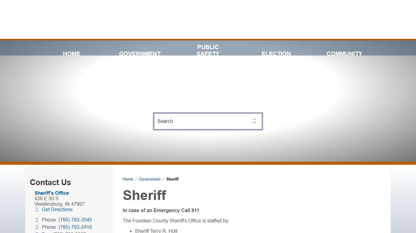 Sheriff / Fountain County, Indiana